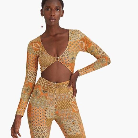 PALOMA WOOL  Lenny Reversible Top In Orange Size Small - Picture 1 of 7